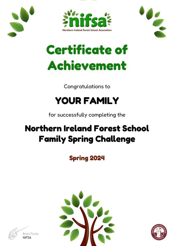 Forest School certificate spring 2024