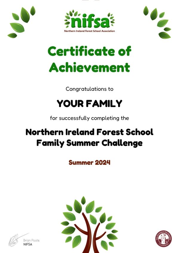 Forest School certificate summer 2024